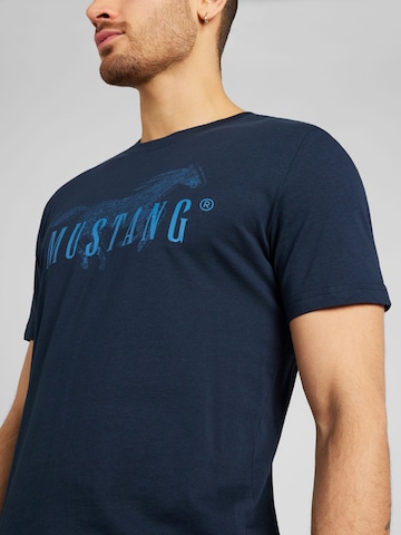 MUSTANG T-shirt 'Alex C' i blå