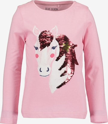 T-Shirt BLUE SEVEN en rose : devant