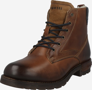 bugatti Lace-Up Boots 'Sentra' in Brown: front