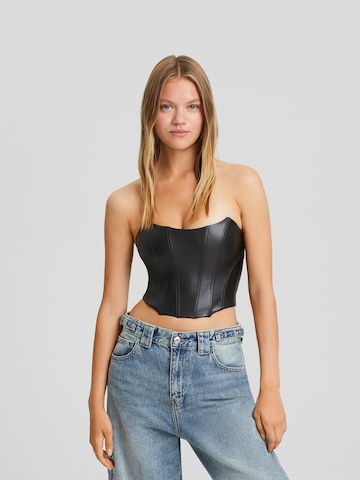 Bershka Top in Black: front