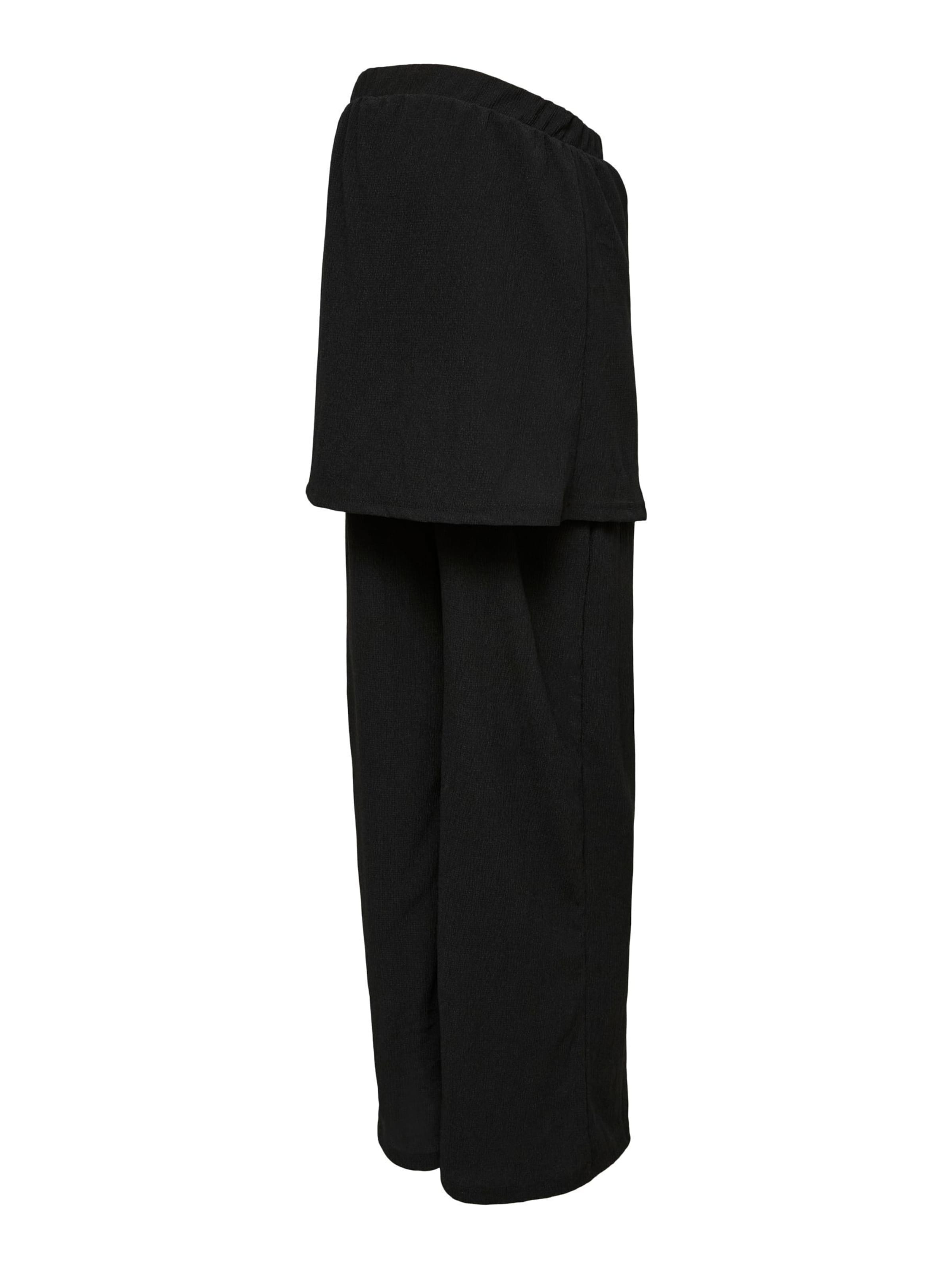 Wide leg Pantaloni di MAMALICIOUS in nero: frontale