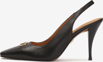 Kazar Slingpumps in Zwart: voorkant