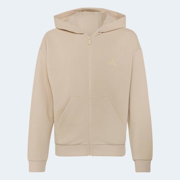 ADIDAS SPORTSWEAR Zip-Up Hoodie in Beige: front