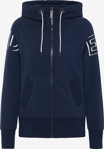 Elbsand Zip-Up Hoodie 'Kine' in Blue: front