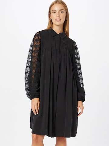 Copenhagen MuseKošulja haljina 'MADELYN' - crna boja: prednji dio