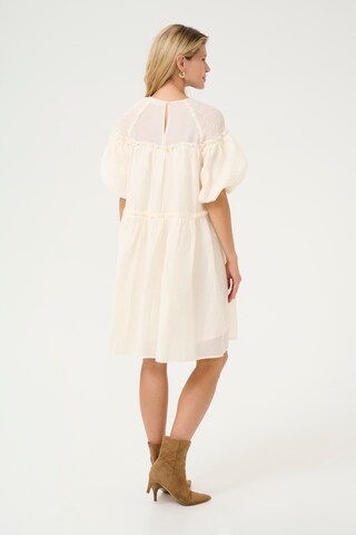 Cream Kjole 'Frill' i beige