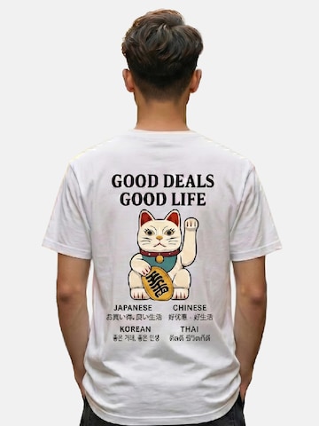 RoamLikeSummer Shirt 'Good Deals'‌‌‌ in Weiß