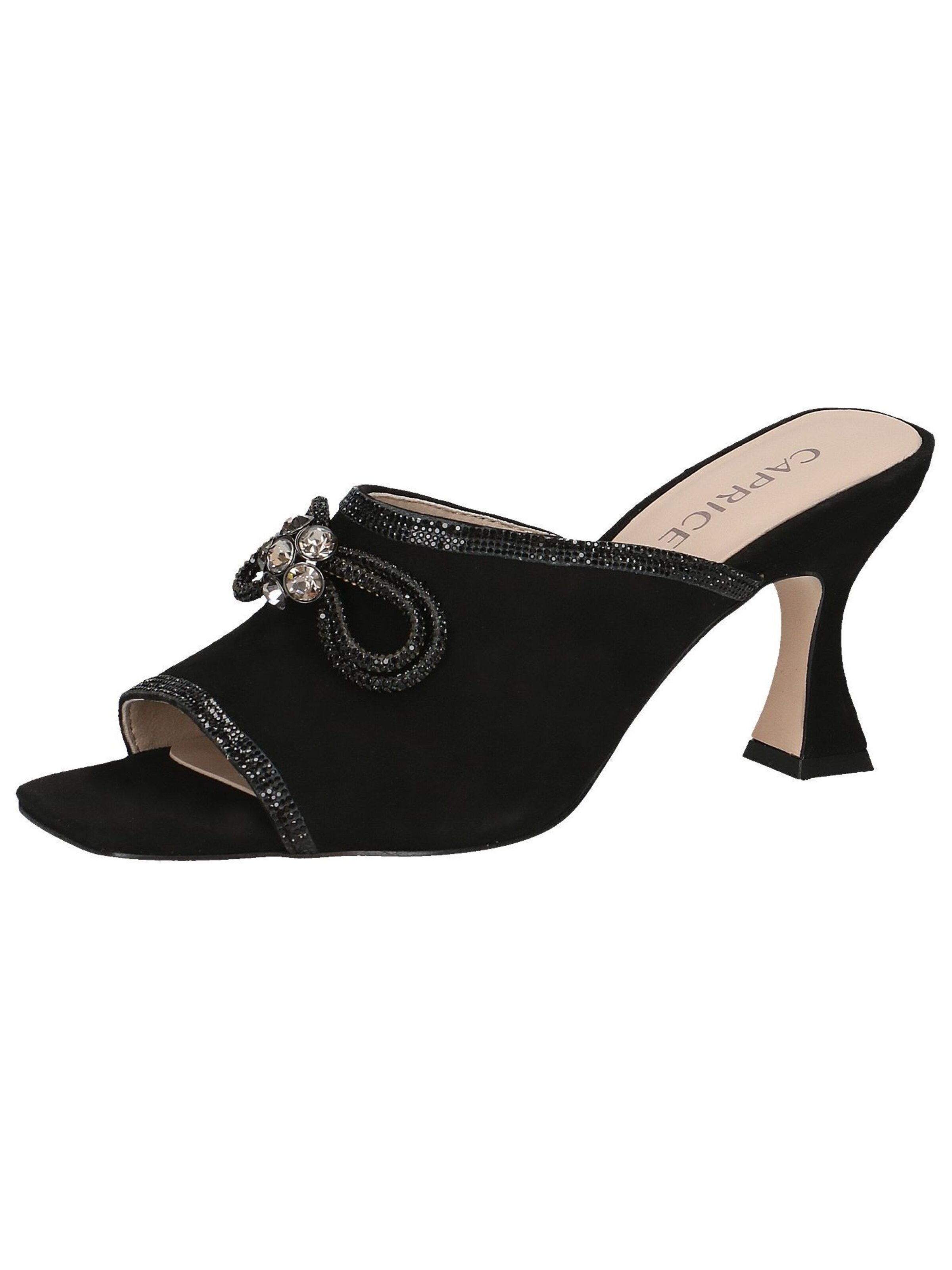 CAPRICE Muiltjes in Zwart: voorkant