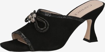 CAPRICE Mules in Black: front