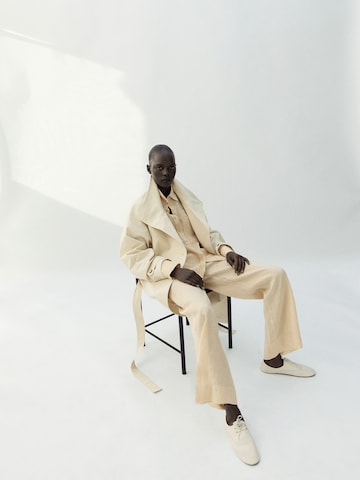 MANGO Loosefit Bukser 'Lino' i gul