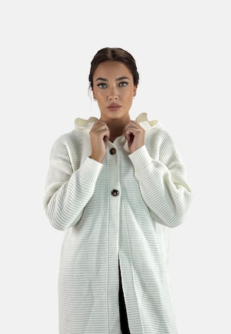 Elara Gebreide mantel in Wit