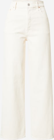 MOTHER Wide leg Jeans 'HW SPINNER SKIMP' in White: front