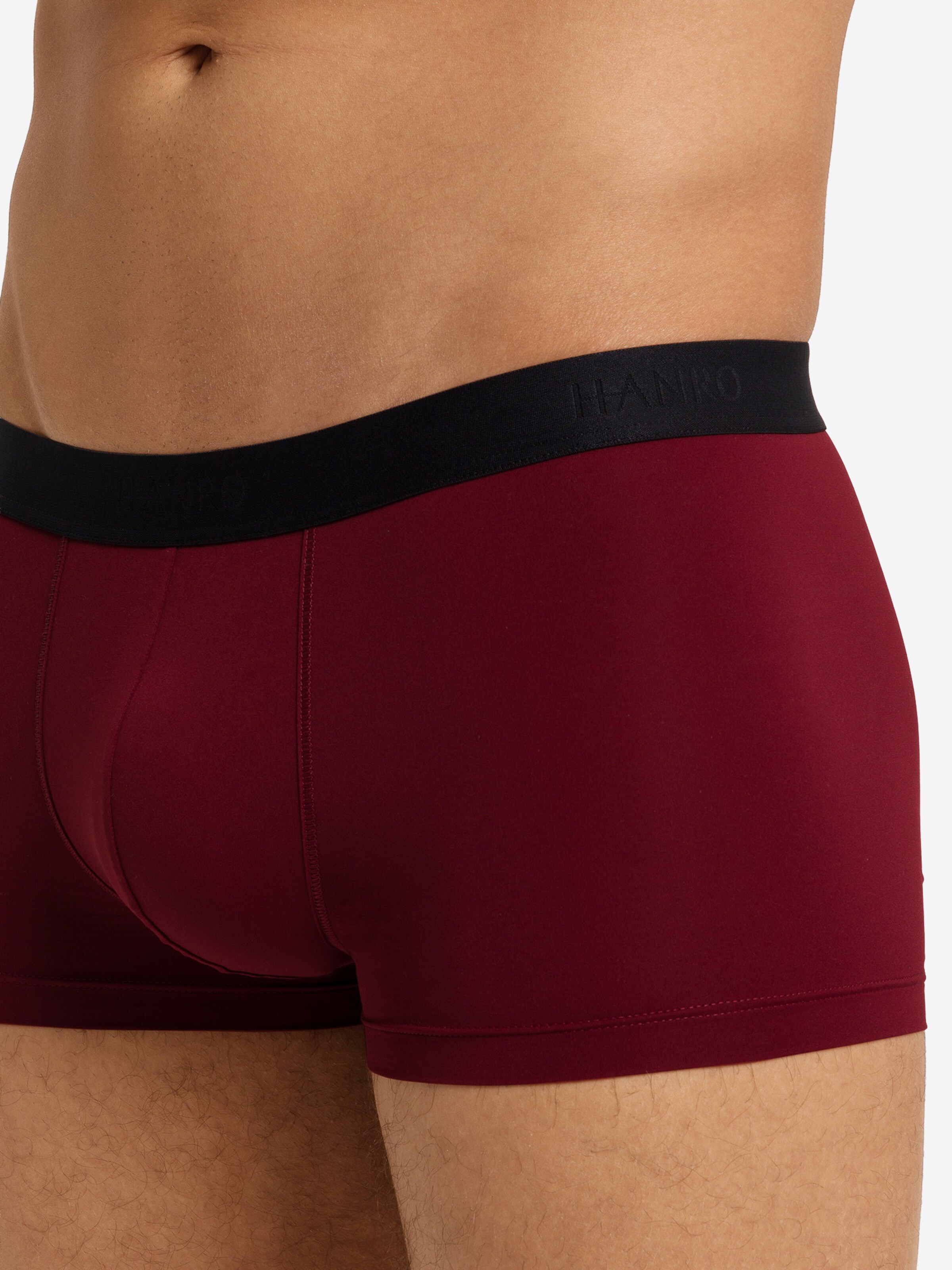Hanro - Boxers ' Micro Touch ' em vermelho