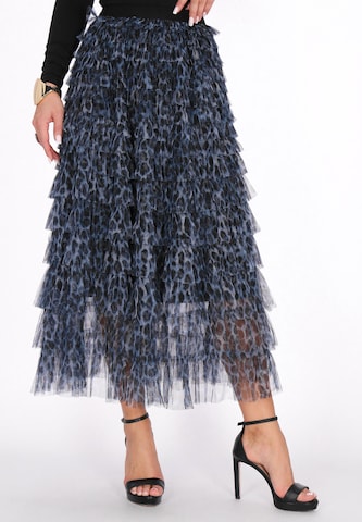 faina - Saia em azul: frente