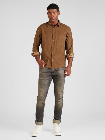 Regular fit Camicia 'Baby' di MADS NORGAARD COPENHAGEN in marrone