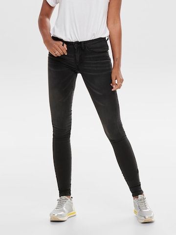 Skinny Jean 'Royal' ONLY en noir : devant