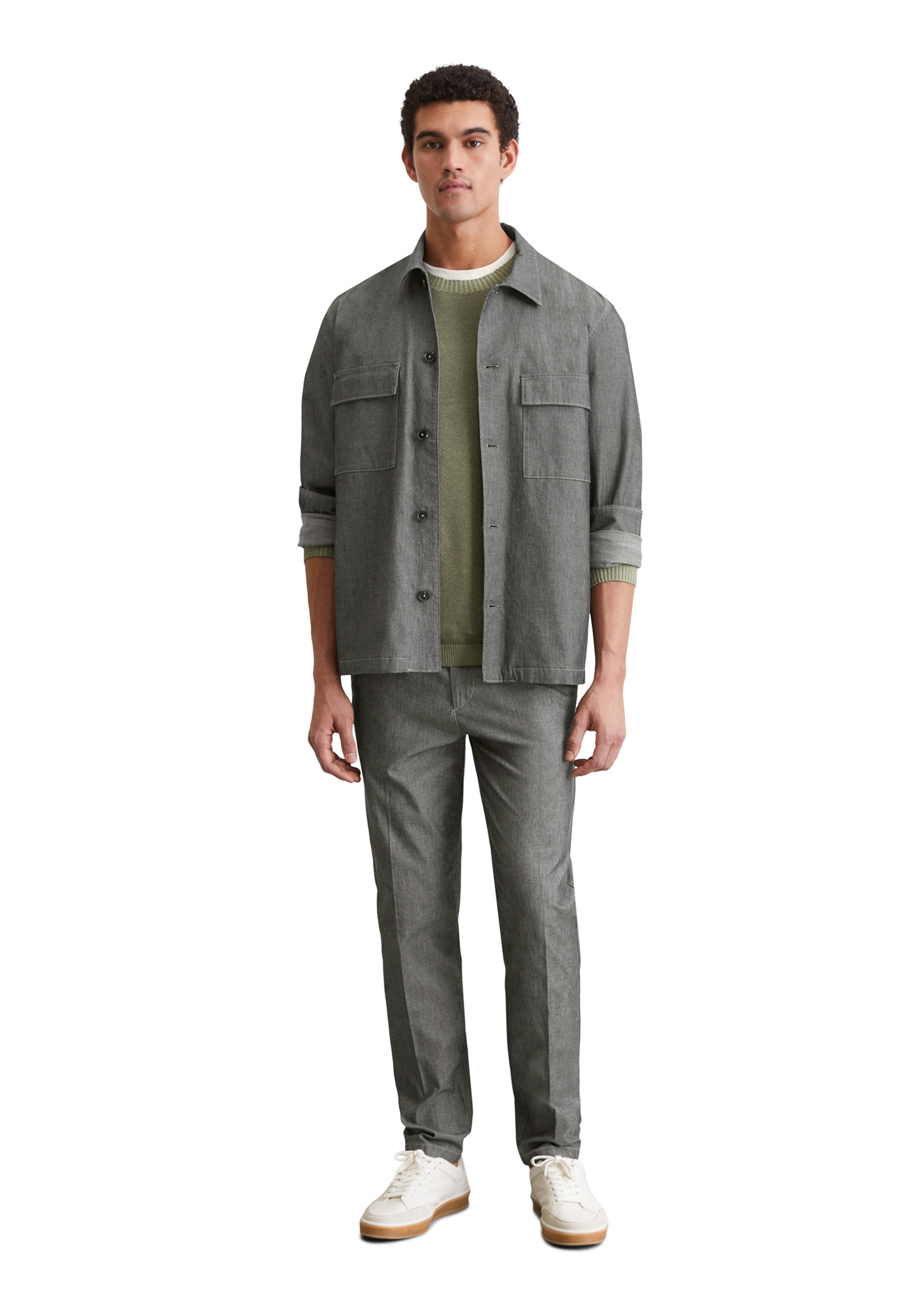 Marc O'Polo Comfort fit Button Up Shirt in Grey