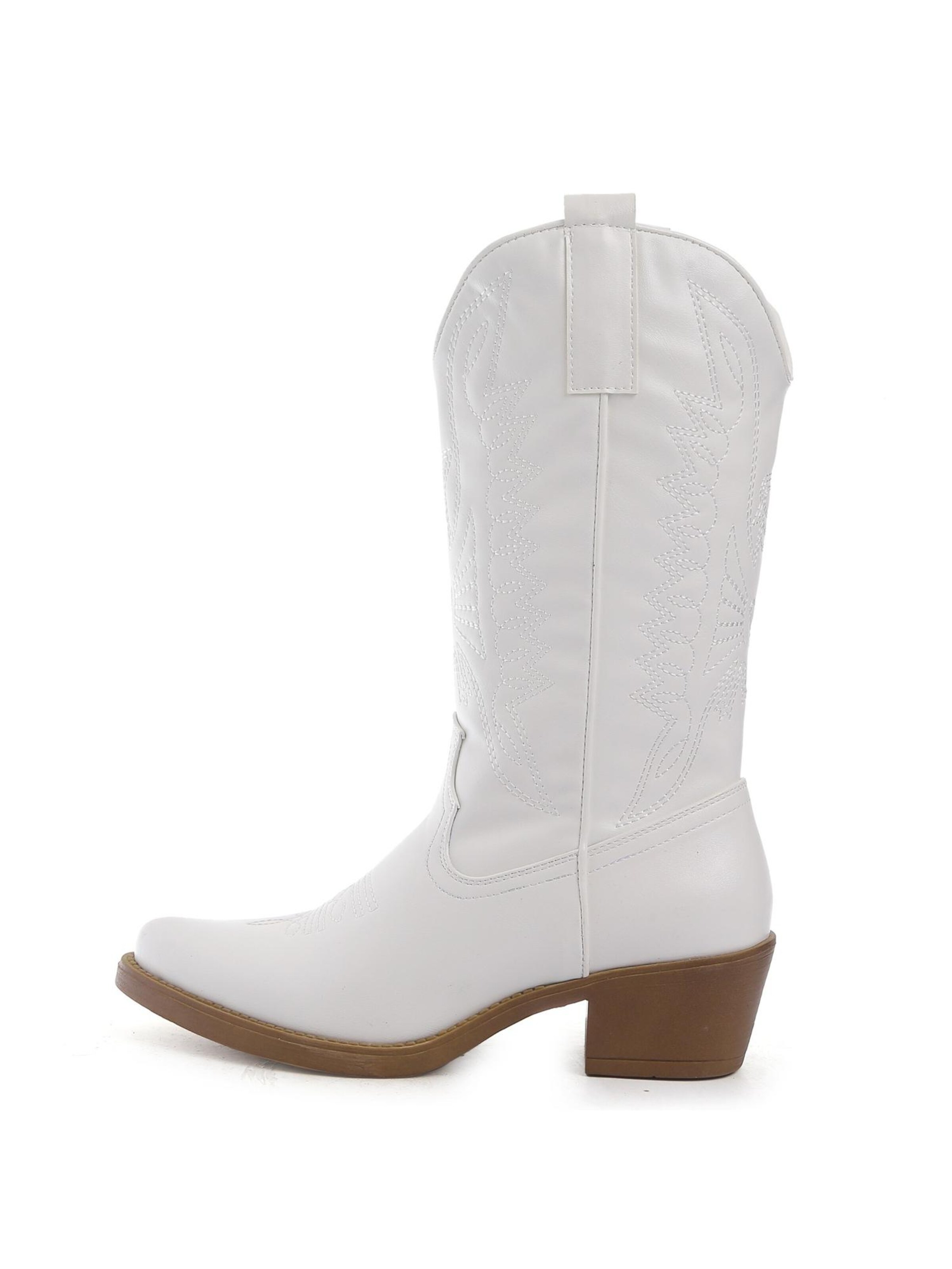 Smile Favorites Cowboystiefel‌‌ in Weiß: Vorderseite