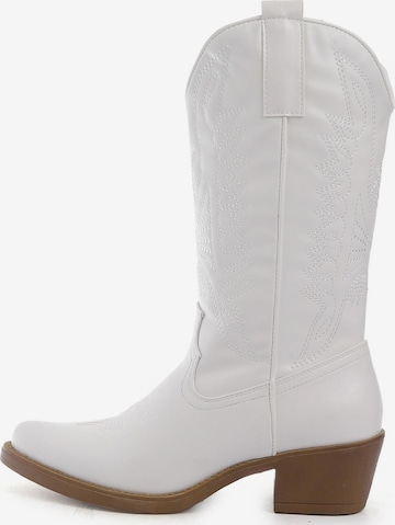 Bottes de cowboy Smile Favorites en blanc : devant