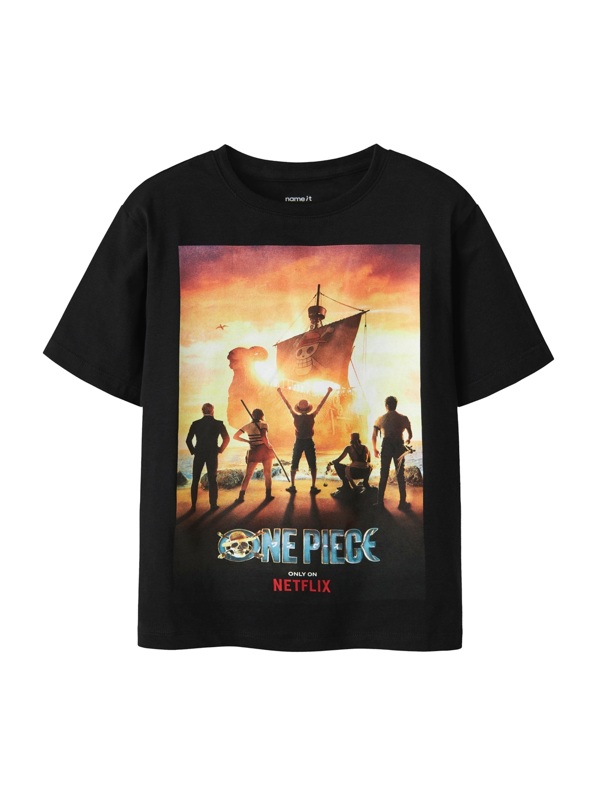 NAME IT Póló 'NKMMalim' - fekete: elől