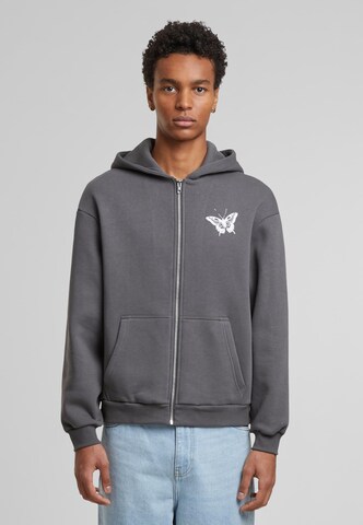 MT Upscale Sweatjacke 'Let‘s Get Lost' in Grau