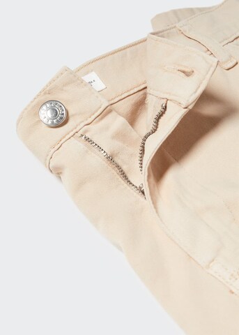 MANGO Loose fit Cargo Jeans 'newcargo' in Beige