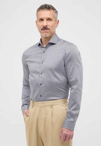 ETERNA Slim fit Button Up Shirt in Grey: front