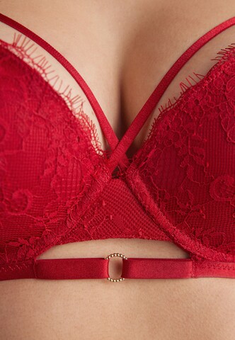 INTIMISSIMI Push-up Bra 'ELETTRA INTRICATE SURFACE' in Red