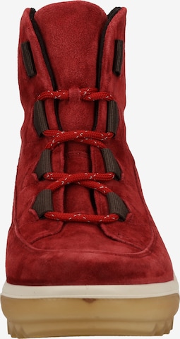 Legero Lace-Up Ankle Boots in Red