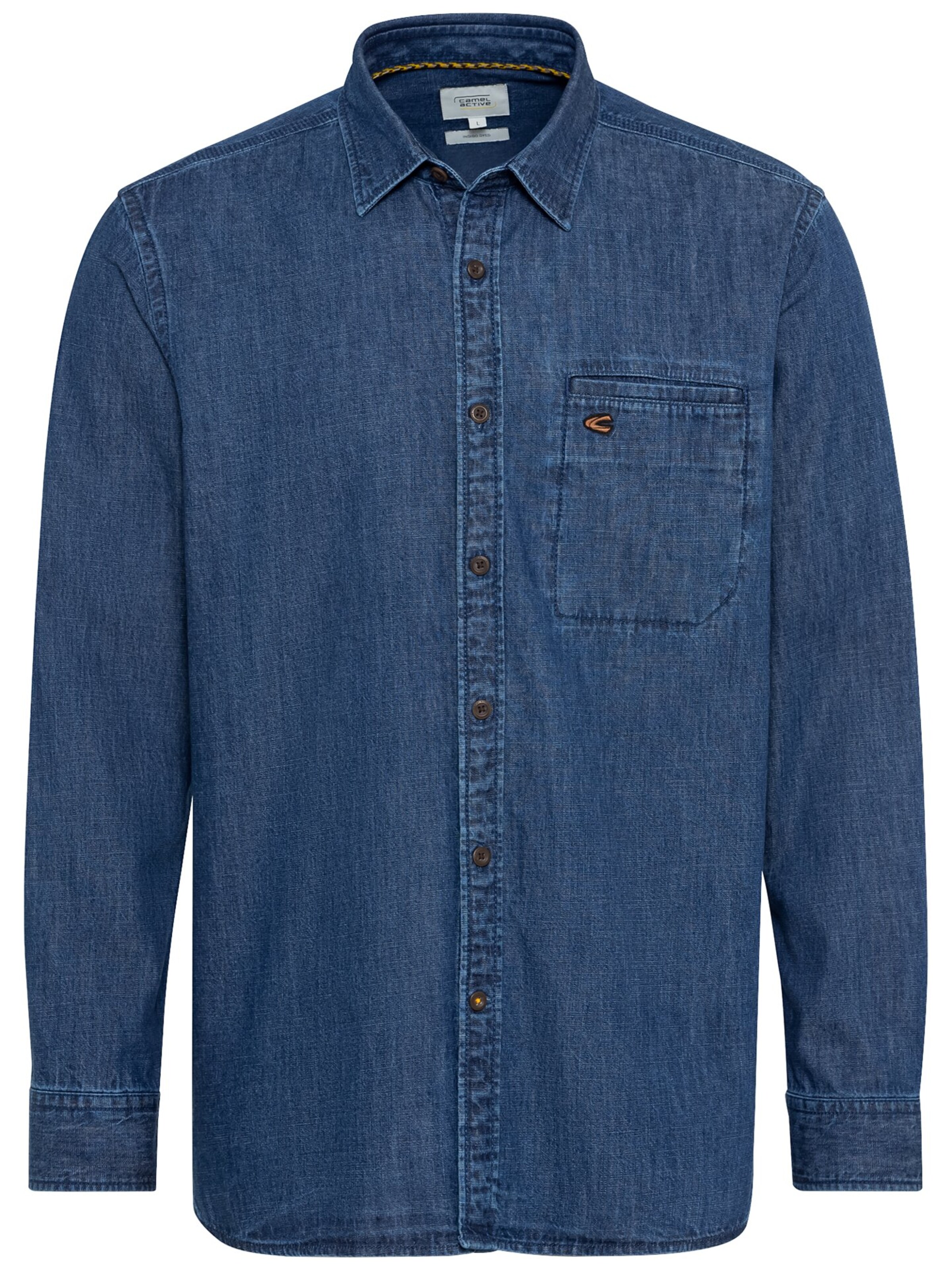 CAMEL ACTIVE Jeanshemd aus reiner Baumwolle in Blau: Vorderseite