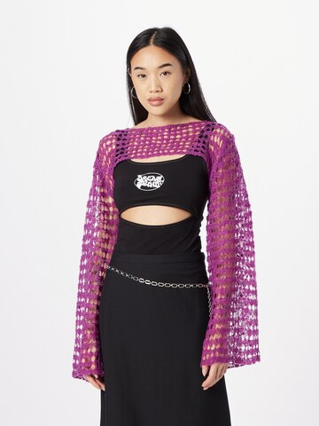 Nasty Gal Sweater in Purple: front