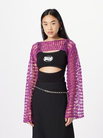 Nasty Gal Sweater in Purple: front