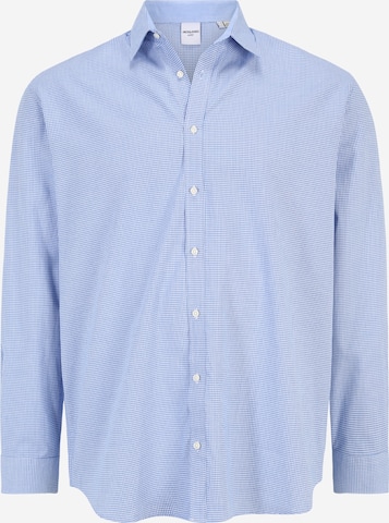 Jack & Jones Plus Košile 'BELFAST' – modrá: přední strana