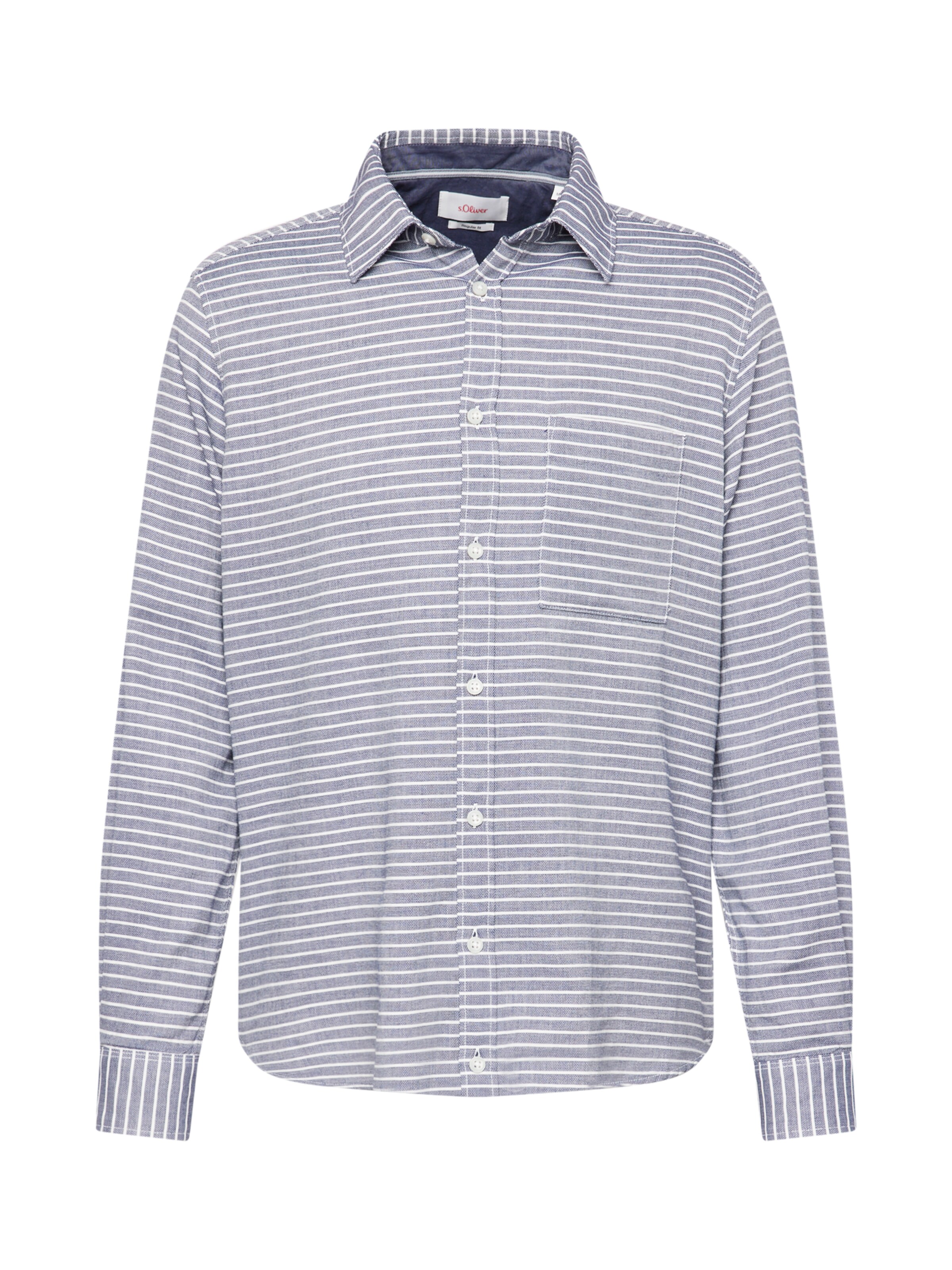 s.Oliver Rovný strih Košeľa - Modrá: predná strana