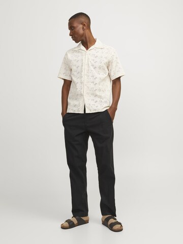 JACK & JONES Regular Pleat-Front Pants 'Kane Summer' in Black