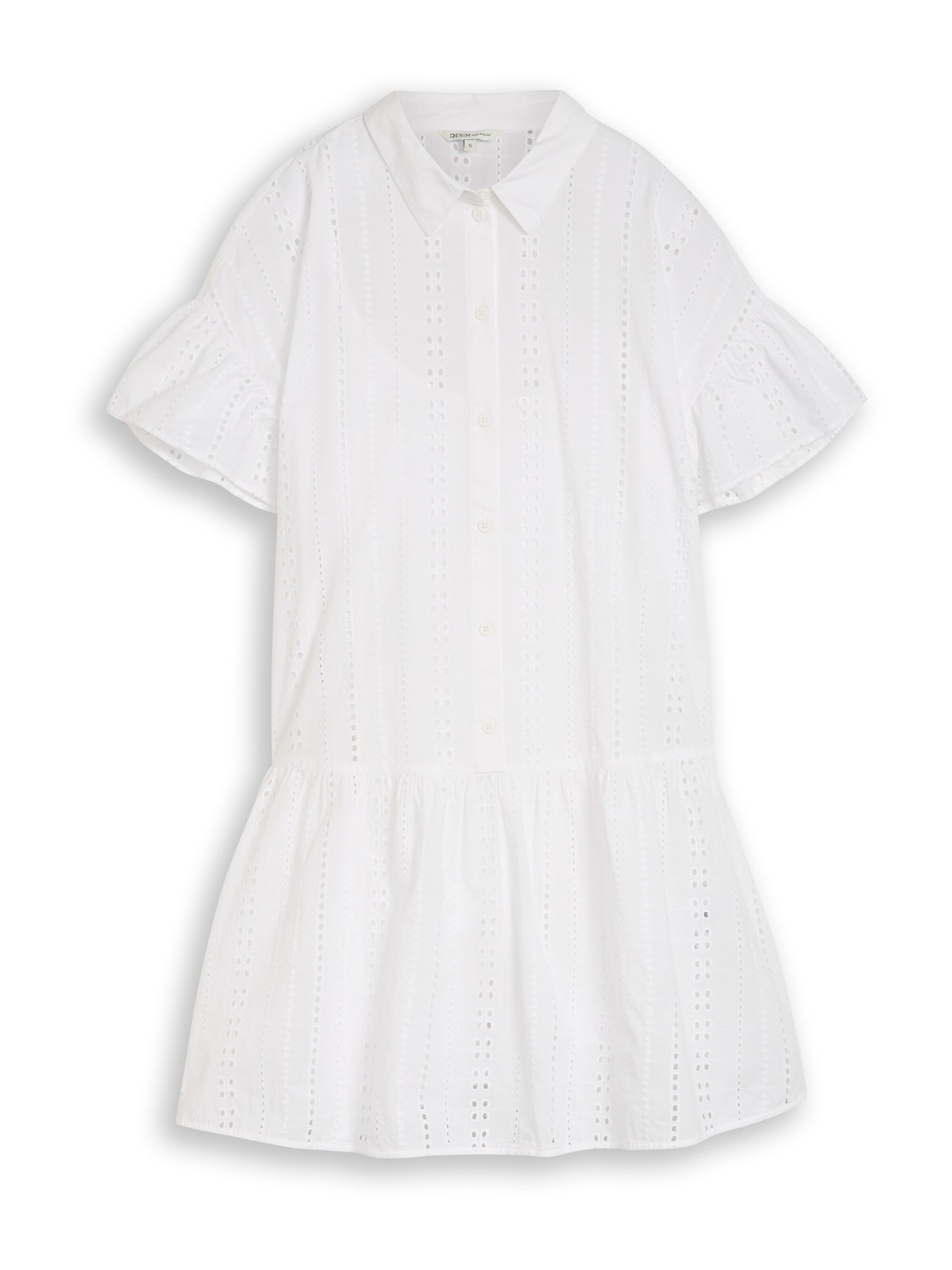 TOM TAILOR DENIM Skjortklänning i vit, Produktvy