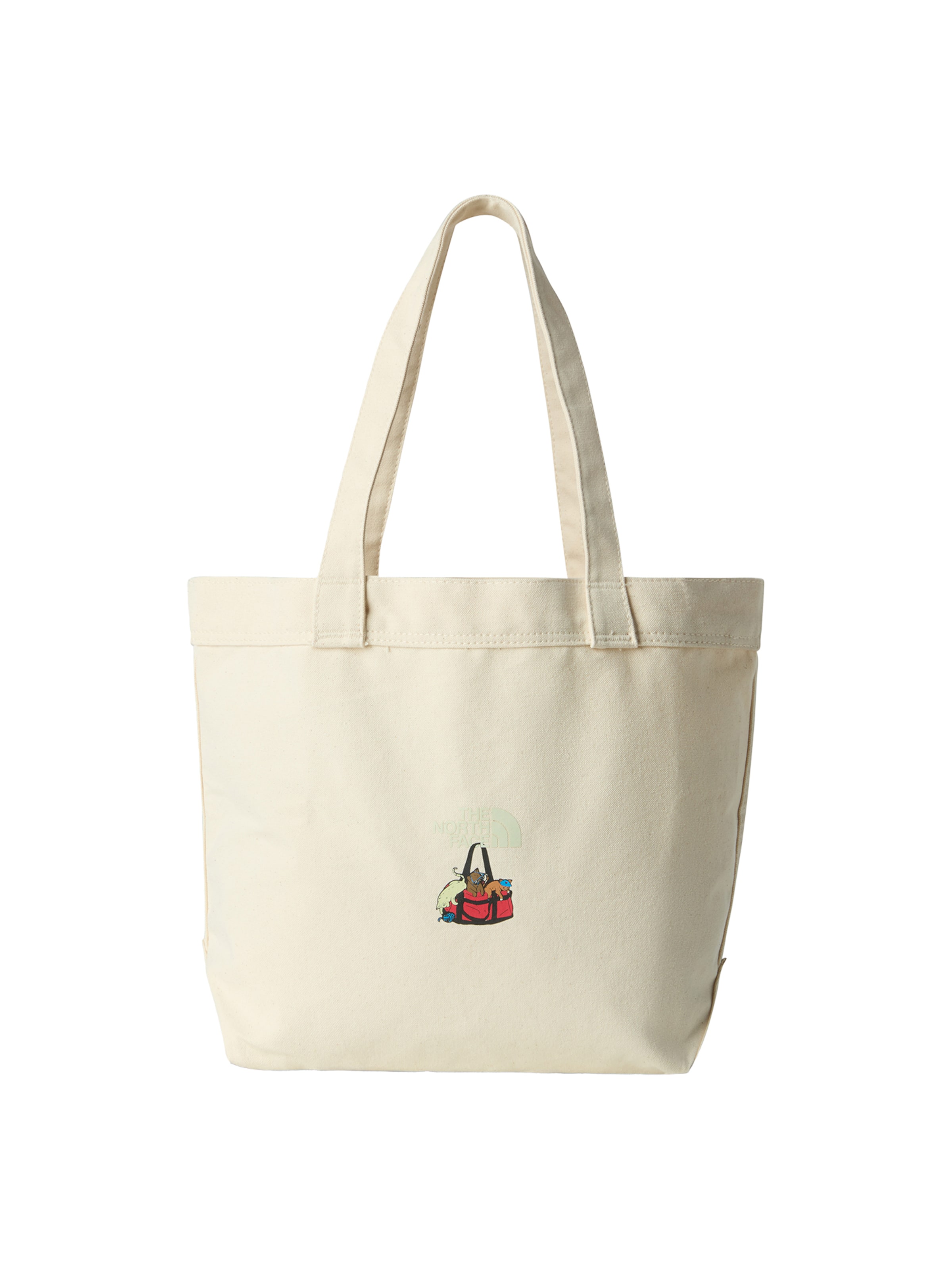 Pirkinių krepšys iš THE NORTH FACE, spalva – ruda / raudona / juoda / balta, Prekių apžvalga