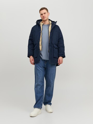 Parka d’hiver 'WILLOW' Jack & Jones Plus en bleu