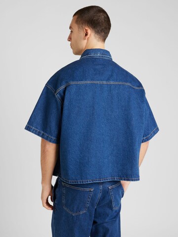 Calvin Klein Jeans Regular Button Up Shirt in Blue