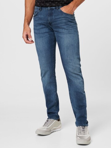 Coupe slim Jean 'Delaware' BOSS Black en bleu : devant