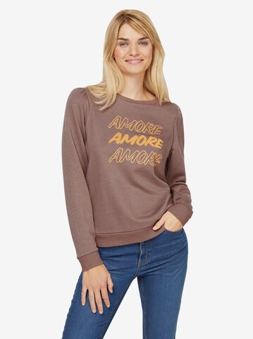 Linea Tesini by heine Sweatshirt in Brown: front