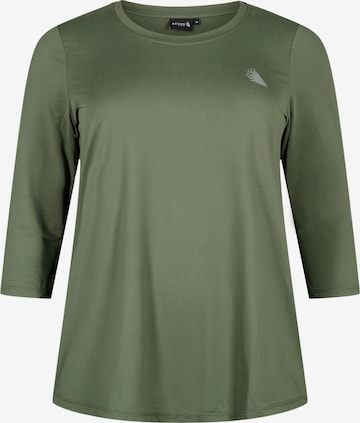 Active by Zizzi Shirt in Groen: voorkant