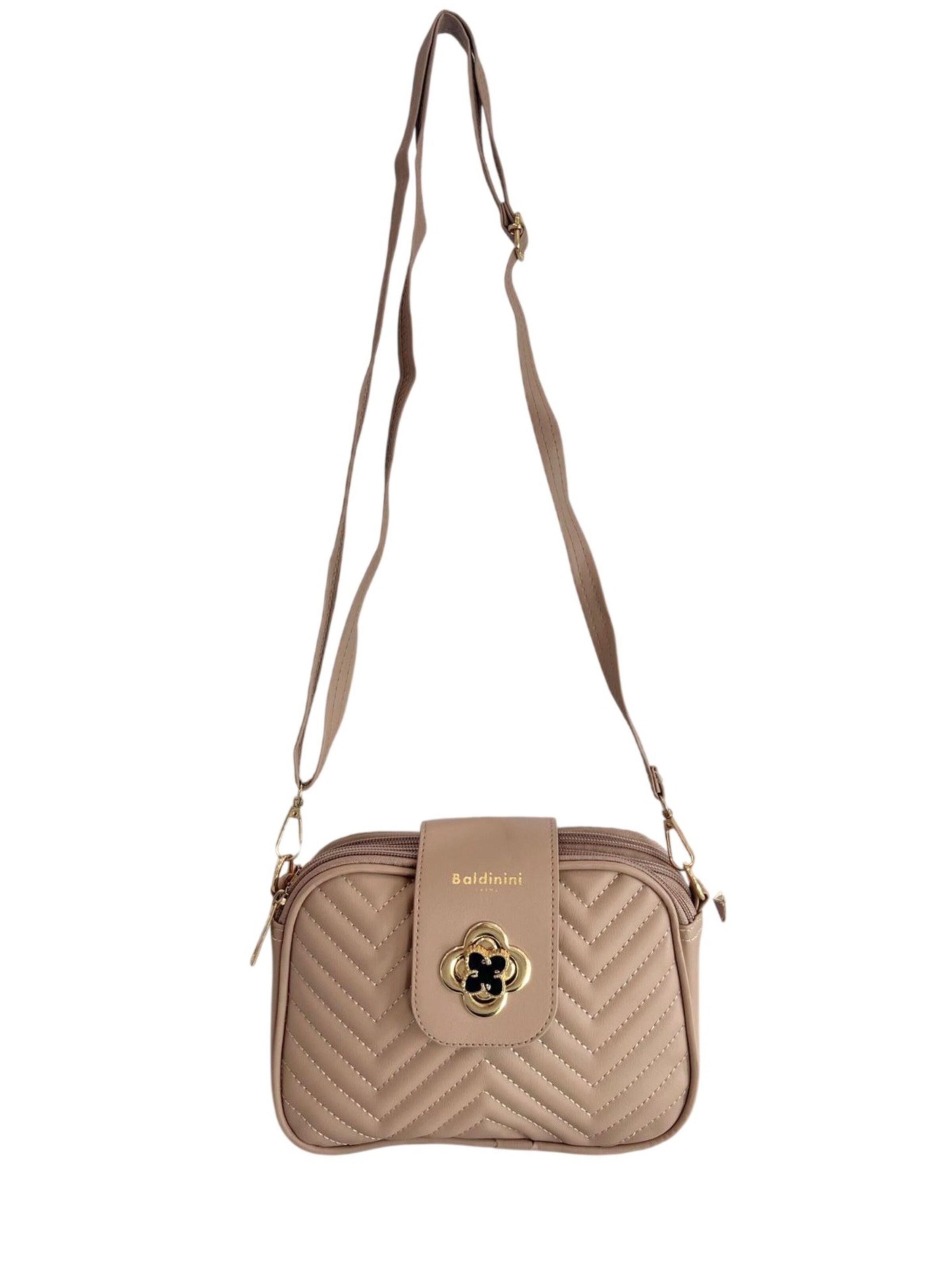 Borsa a spalla 'Borsa a Mano Donna Ecopelle Vegan - Chiusura Zip e Tracolla' di Baldinini Trend in grigio