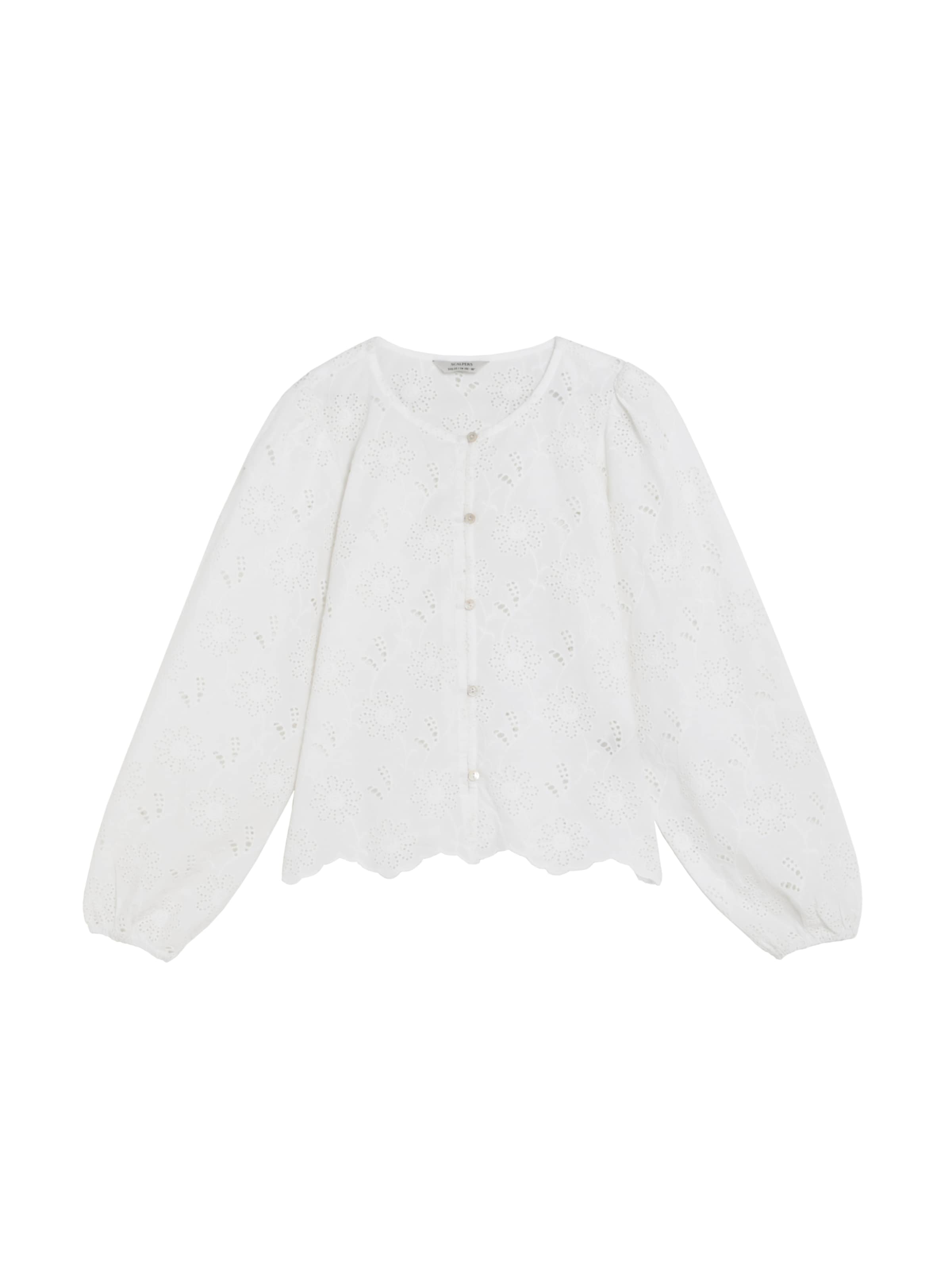 ScalpersRegular Fit Košulja ' ' - bijela boja: prednji dio