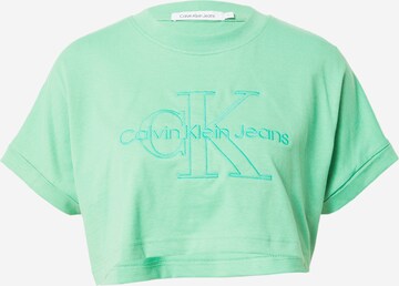 T-shirt Calvin Klein Jeans en vert : devant