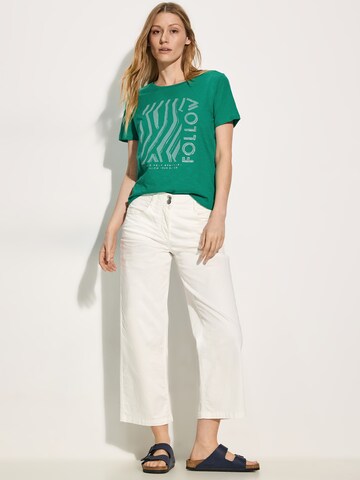CECIL T-Shirt 'Follow' in Grün