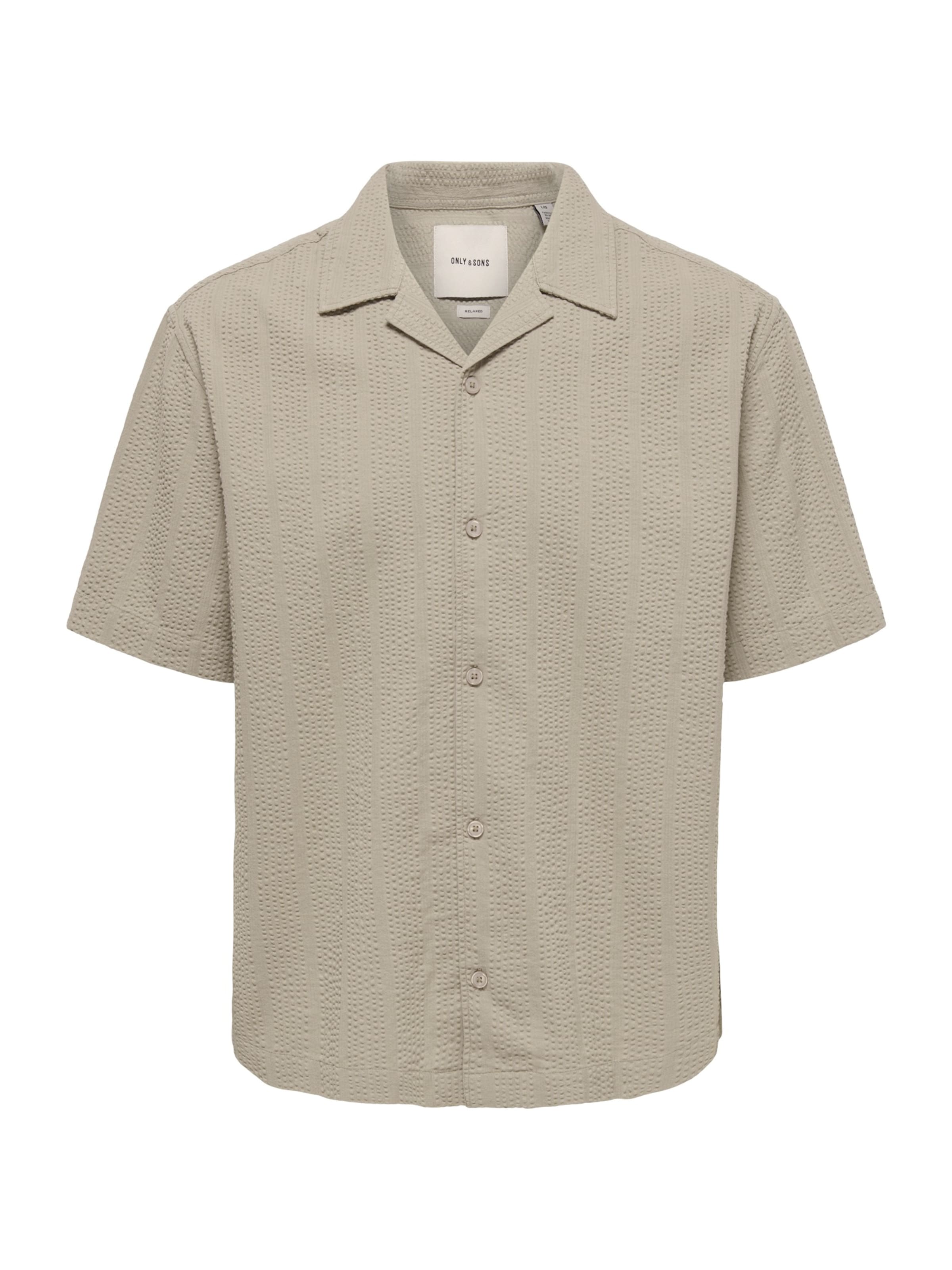 Only & Sons Comfort Fit Skjorta 'ONSCRUZ' i brun: framsida