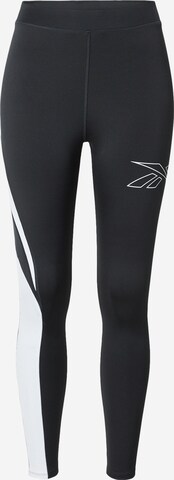 Reebok Skinny Sporthose 'Running Vector' in Schwarz: predná strana