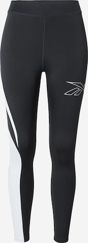 Reebok Sport Workout Pants 'Running Vector' in Black: front