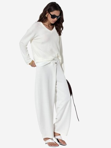 Busem Wide leg Broek in Wit